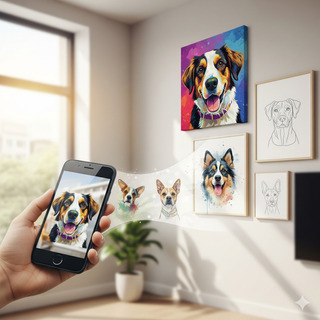 Turning Pet Photos into Canvas Art - Smile Art Design