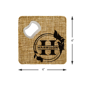 Customized Personalized Coaster in bulk Burlap Vintage Rustic Home décor