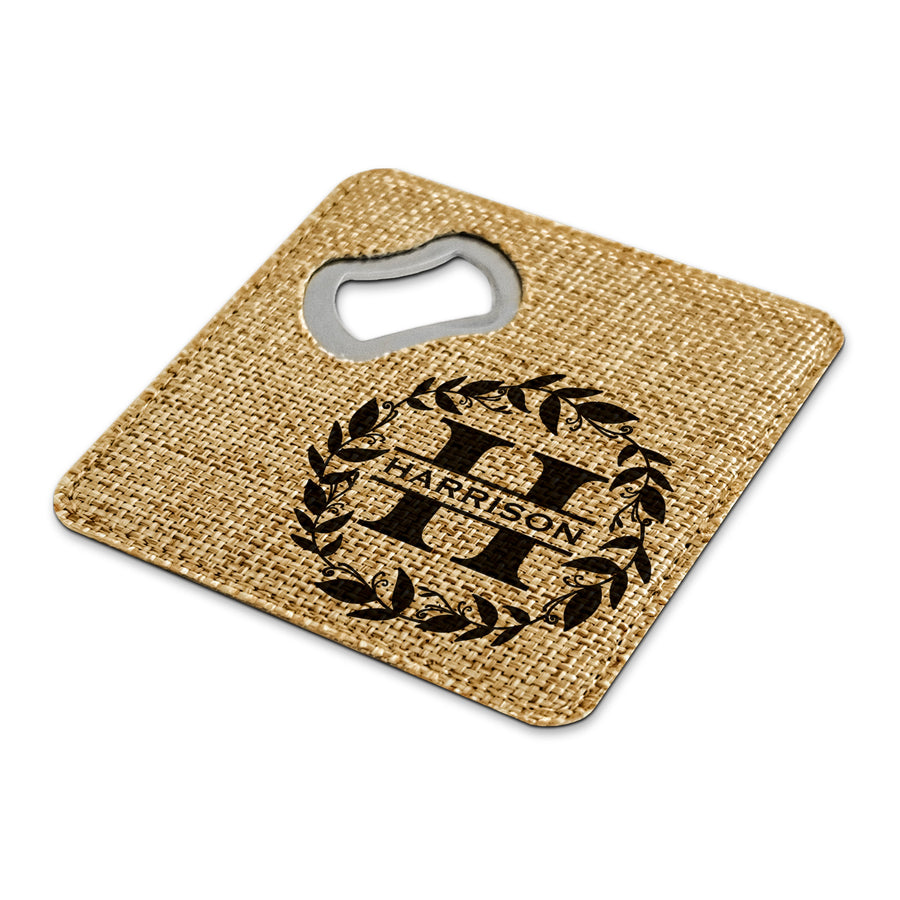 Customized Personalized Coaster in bulk Burlap Vintage Rustic Home décor