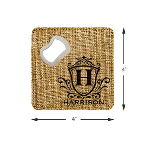Customized Personalized Coaster in bulk Burlap Vintage Rustic Home décor