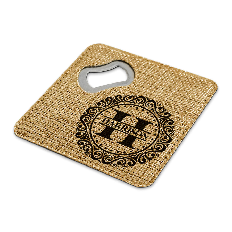 Customized Personalized Coaster in bulk Burlap Vintage Rustic Home décor