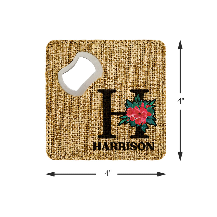 Customized Personalized Coaster in bulk Burlap Vintage Rustic Home décor