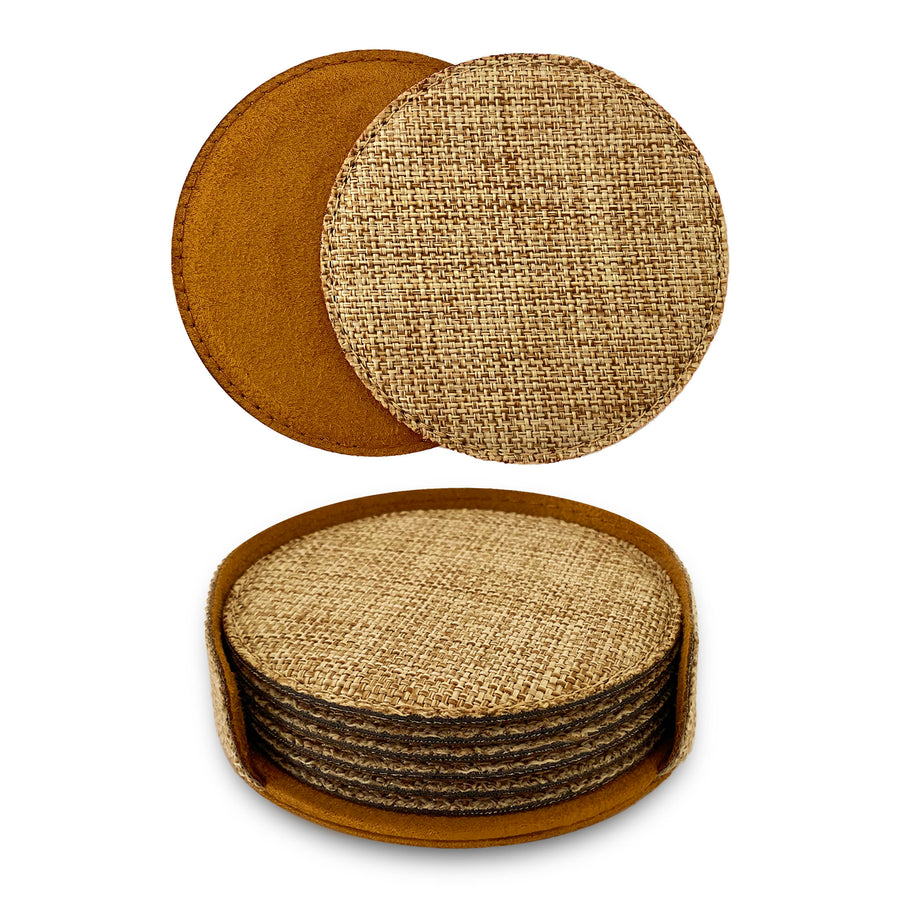Customized Personalized Coaster in bulk Burlap Vintage Rustic Home décor