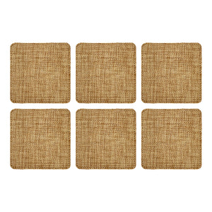 Customized Personalized Coaster in bulk Burlap Vintage Rustic Home décor