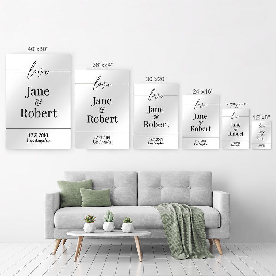 Customized Names Personalized Wall art