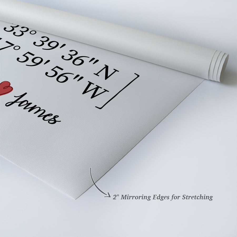 Personalized Gift Wall Art with Couple Names and Coordinates Home Sweet Home Design