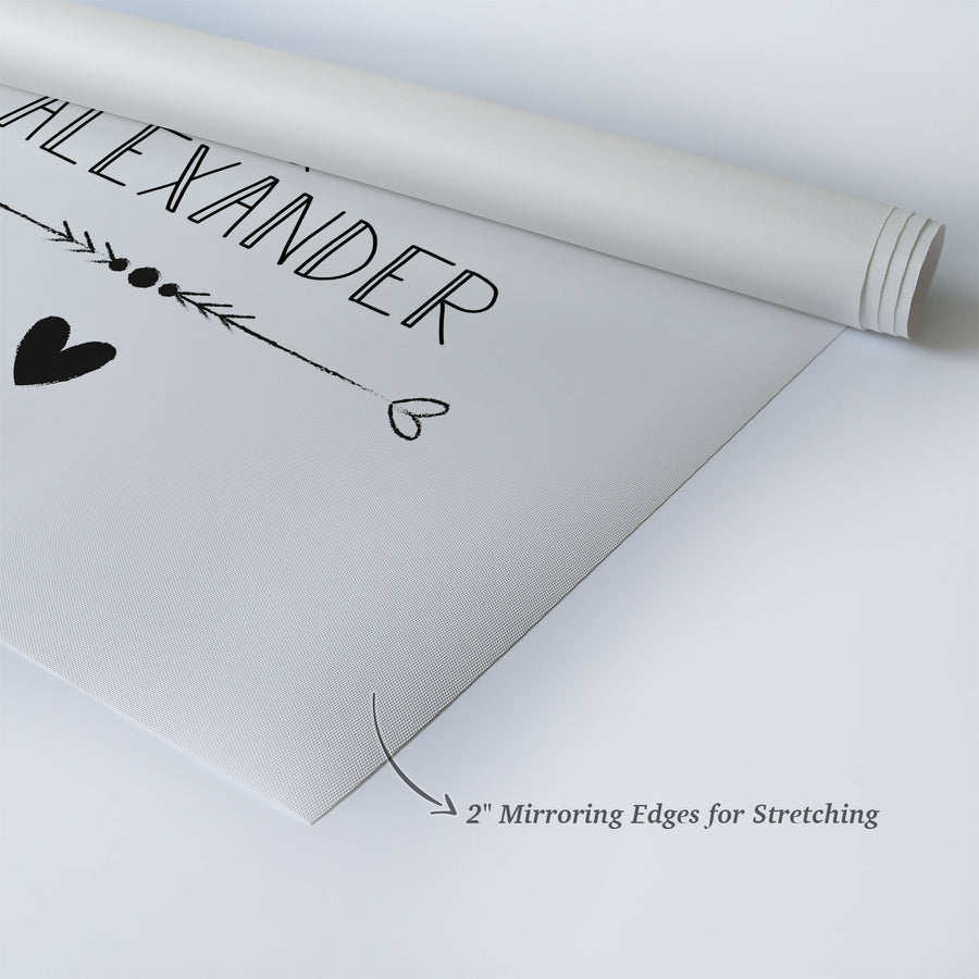 Personalized Gift Wall Art with Couple Names and Coordinates Minimalist Design