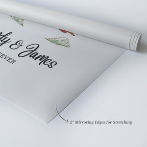Personalized Gift Wall Art with Couple Names Glider and Baloons Forever Design